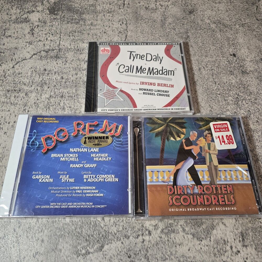 Do Re Mi, Dirty Rotten Scoundrels, & Call Me Madam Cast Recording New Sealed